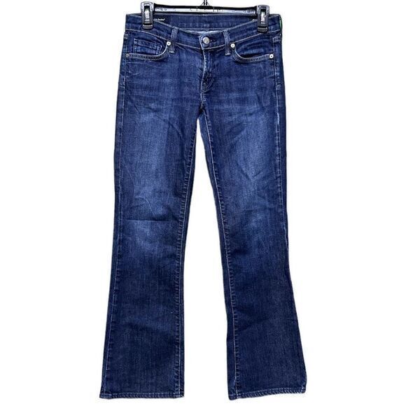 Citizens of Humanity Dita‎ Petite Bootcut Jeans Whiskering Fading Blue Size 27 - Picture 3 of 11